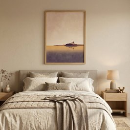 Minimalistische meerreflectie wandkunst voor de wo poster