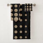 minimalistische meetkundige zwarte goudpolka - sti bad handdoek (Insitu)