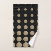 minimalistische meetkundige zwarte goudpolka - sti bad handdoek (Handdoek)
