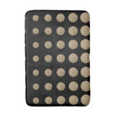 minimalistische meetkundige zwarte goudpolka - sti badmat (Voorkant Verticaal)
