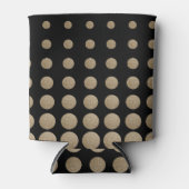 minimalistische meetkundige zwarte goudpolka - sti blikjeskoeler (Voorkant)