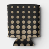 minimalistische meetkundige zwarte goudpolka - sti blikjeskoeler (Achterkant)