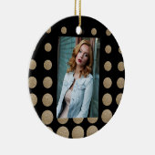 minimalistische meetkundige zwarte goudpolka - sti keramisch ornament (Rechts)