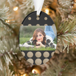 minimalistische meetkundige zwarte goudpolka - sti ornament