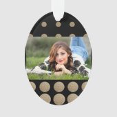 minimalistische meetkundige zwarte goudpolka - sti ornament (voorkant)