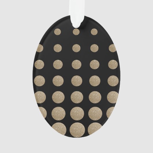 minimalistische meetkundige zwarte goudpolka - sti ornament (achterkant)