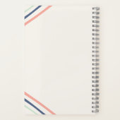 Minimalistische Meisjes Monogrammed Naam School on Notitieboek (Achterkant)