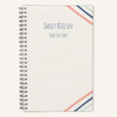 Minimalistische Meisjes Monogrammed Naam School on Notitieboek (Voorkant)