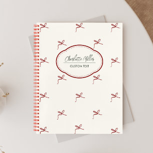 Minimalistische meisjesachtige Coquette Boog Spira Notitieboek