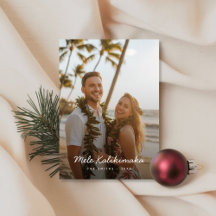 Minimalistische Mele Kalikimaka-strandfoto met scr