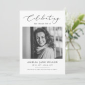 Minimalistische Memorial begrafenis Orde van Servi Programmakaart (Staand voorkant)