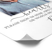 Minimalistische Memorial Funeral Memory Tafelfoto Poster (Hoek)