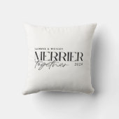 Minimalistische Merrie Samen Huwelijks Kerstmis Kussen (Achterkant)