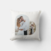 Minimalistische Merrier Samen Huwelijk Kerstmis Kussen (Voorkant)