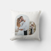 Minimalistische Merrier Samen Huwelijks Kerstmis Kussen (Voorkant)