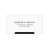 Minimalistische Merrier Samen Trouwen Kerstmis Etiket (Voorkant)