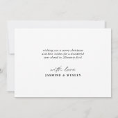 Minimalistische Merrier Samen Trouwen Kerstmis Feestdagenkaart (Achterkant)