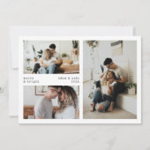 Minimalistische Merry & Bright Holiday 3-fotokaart Feestdagenkaart (Voorkant)