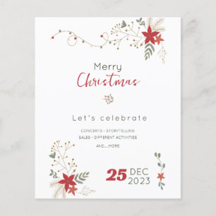 Minimalistische Merry Christmas Sale, Prettig Kers Flyer