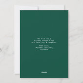 Minimalistische Merry Green Script Arch Foto Feestdagenkaart (Achterkant)