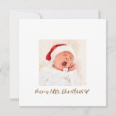 Minimalistische Merry LIttle met Kerstmis Foto Bir (Voorkant)