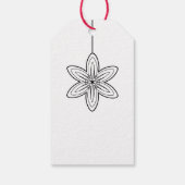 Minimalistische Merry Xmas moderne bloemen Cadeaulabel (Achterkant)