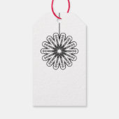Minimalistische Merry Xmas moderne bloemen Cadeaulabel (Achterkant)