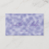Minimalistische met de hand geletterde Paarse Foli Visitekaartje (Voorkant)