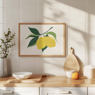 Minimalistische met de hand geschilderde Gouache C Poster