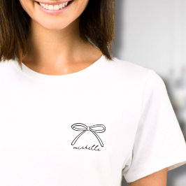 Minimalistische met de hand getekende boognaam t-shirt