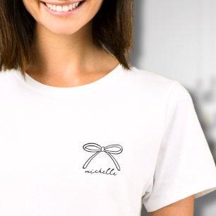 Minimalistische met de hand getekende boognaam t-shirt