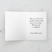 Minimalistische met de hand getekende Moederdag Gr Kaart (Binnen)