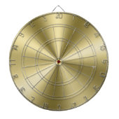 Minimalistische metalen glanzende gouden textuur dartbord (Voorkant)