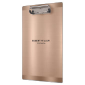 Minimalistische metalen Roos-gouden textuur Klembord (Links)