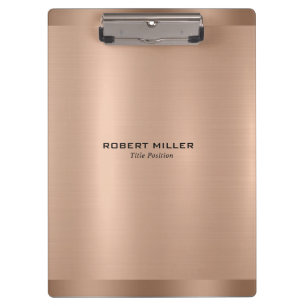 Minimalistische metalen Roos-gouden textuur Klembord