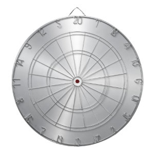 Minimalistische metalen zilvertextuur dartbord