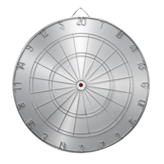 Minimalistische metalen zilvertextuur dartbord (Voorkant)