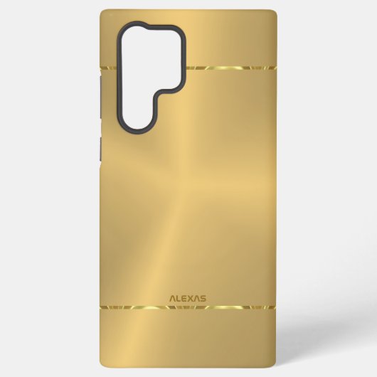 Minimalistische metallic gouden achtergrond Shiny Samsung Galaxy Hoesje (Achterkant)