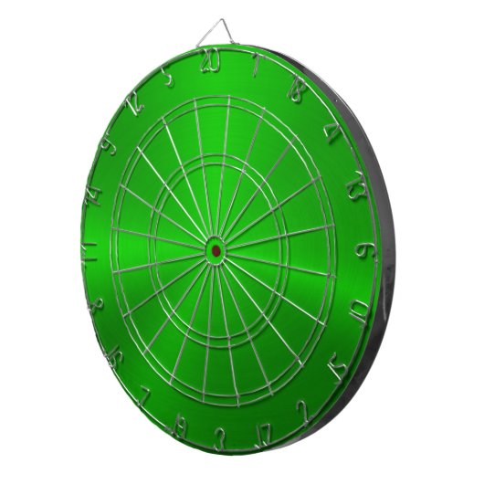 Minimalistische metallic groene textuur dartbord (Voorkant Rechts)