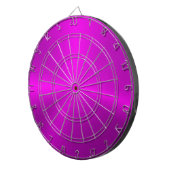 Minimalistische Metallic Hete Roze Textuur Dartbord (Voorkant Rechts)