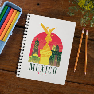 Minimalistische Mexico Stad Vintage Reis Silhouet Notitieboek