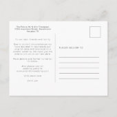 Minimalistische Micro Wedding Photo Sla de datum o Aankondigingskaart (Achterkant)