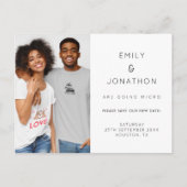 Minimalistische Micro Wedding Photo Sla de datum o Aankondigingskaart (Voorkant)