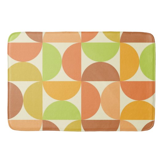 Minimalistische mid-century half-cirkelpatroon badmat (Voorkant)