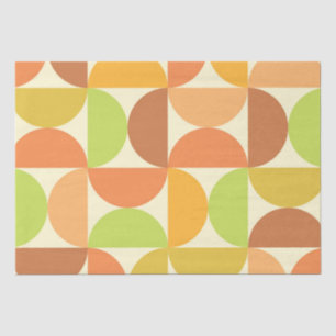 Minimalistische mid-century half-cirkelpatroon tissuepapier
