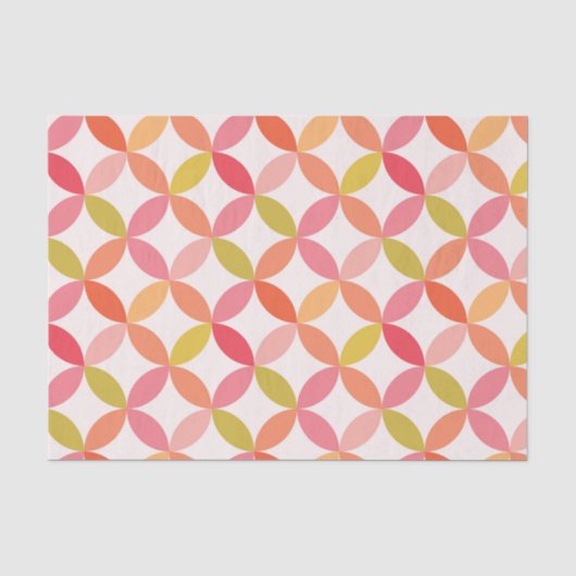Minimalistische mid century modern roze tissuepapier (Voorkant)