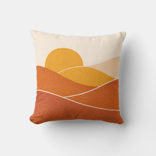 Minimalistische mid-century moderne abstracte woes kussen