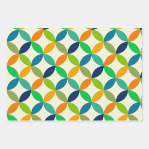 Minimalistische mid-century moderne geometrische inpakpapier vel