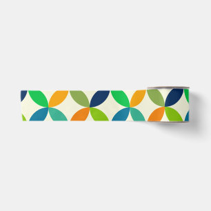 Minimalistische mid-century moderne geometrische satijnen lint