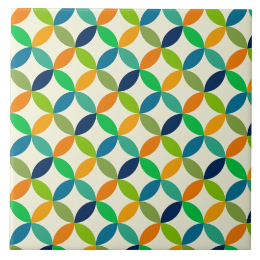 Minimalistische mid-century moderne geometrische tegeltje (Voorkant)